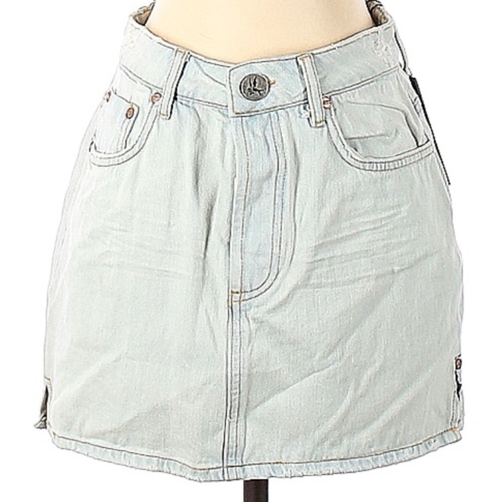 One teaspoon Brando Mini Denim Skirt size 26 NWT
